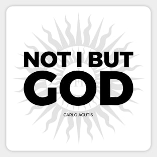 Not I but God black Sticker